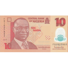 (422) Nigeria P39j - 10 Naira Year 2019